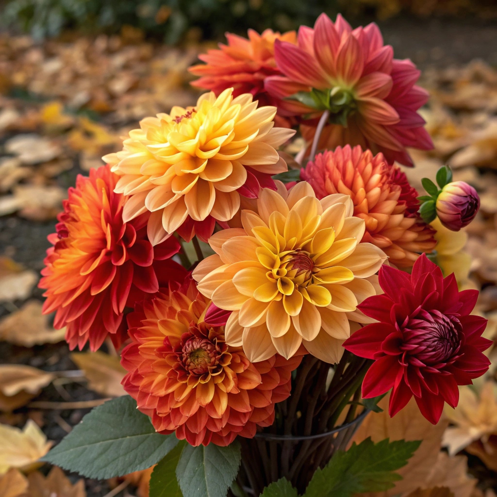 Spring garden bouquet with pink and white flowers