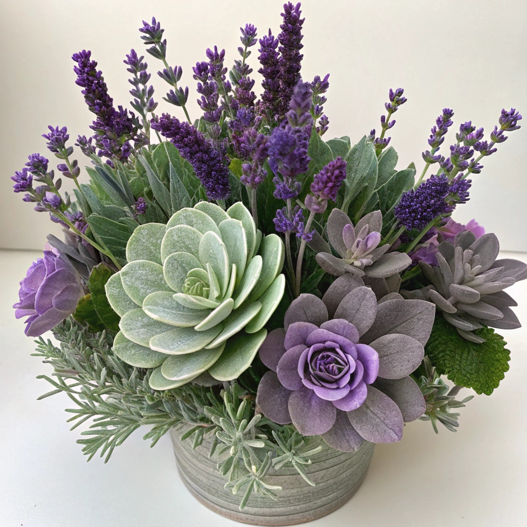 Sage green and white minimalist bouquet