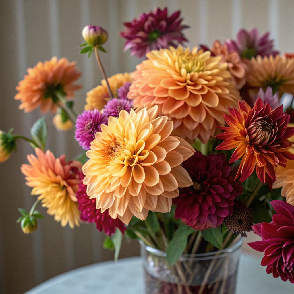 Romantic rose and peony arrangement